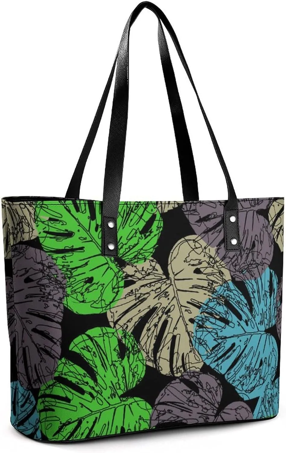 Neon Moon Stars Hobo Handbags With Zipper Large Capacity Satchel Tote Bag Shoulder Bag
