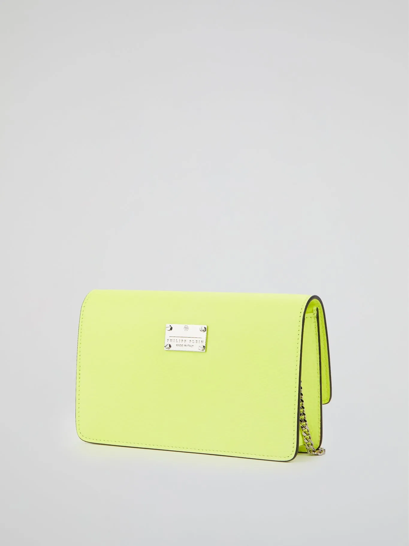 Neon Yellow Skull Crystal Shoulder Bag