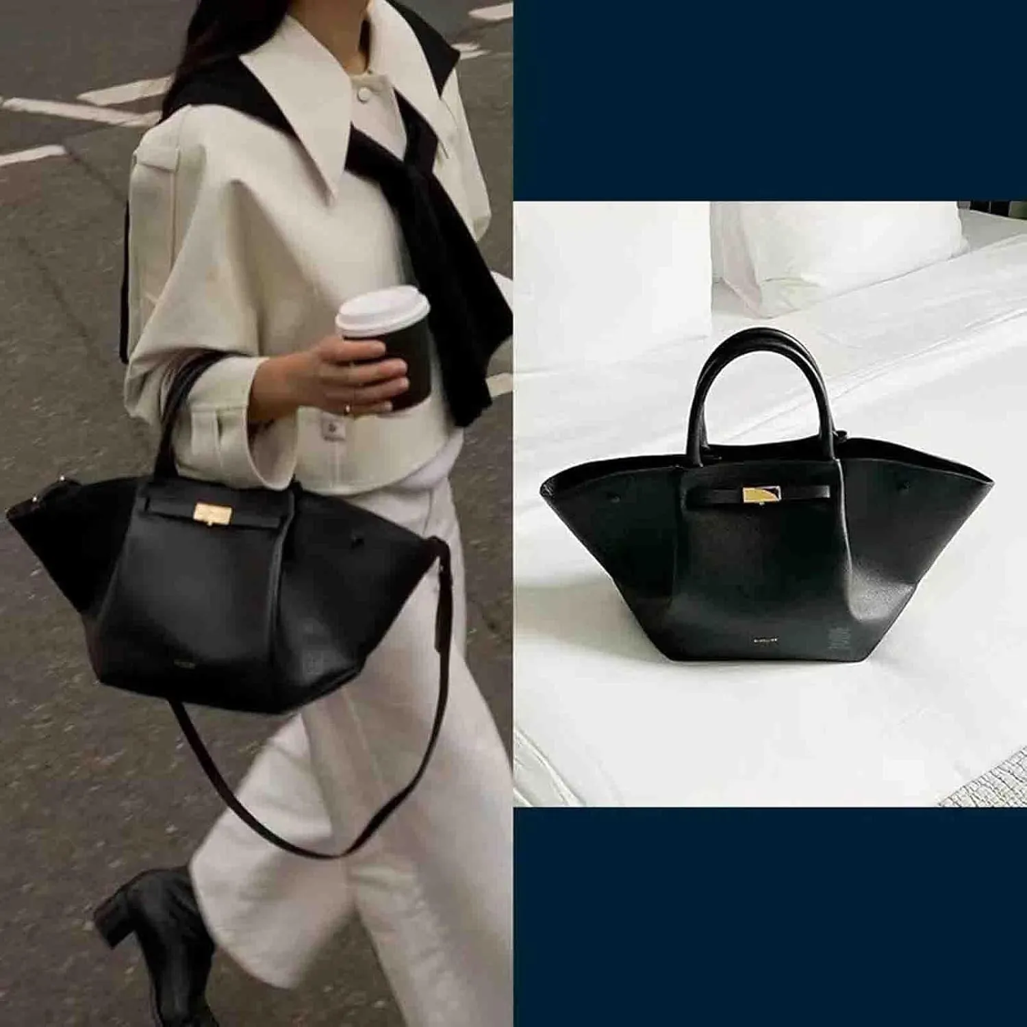 New York Vegetarian Leather Handbag - Large Capacity Wallet, Wing Bag, Dumpling Bag, Multifunctional