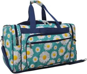NGIL Canvas 20" inch Duffle Bag (Daisy Print-navy)