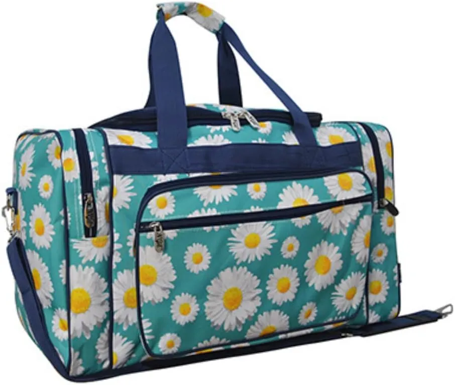 NGIL Canvas 20" inch Duffle Bag (Daisy Print-navy)