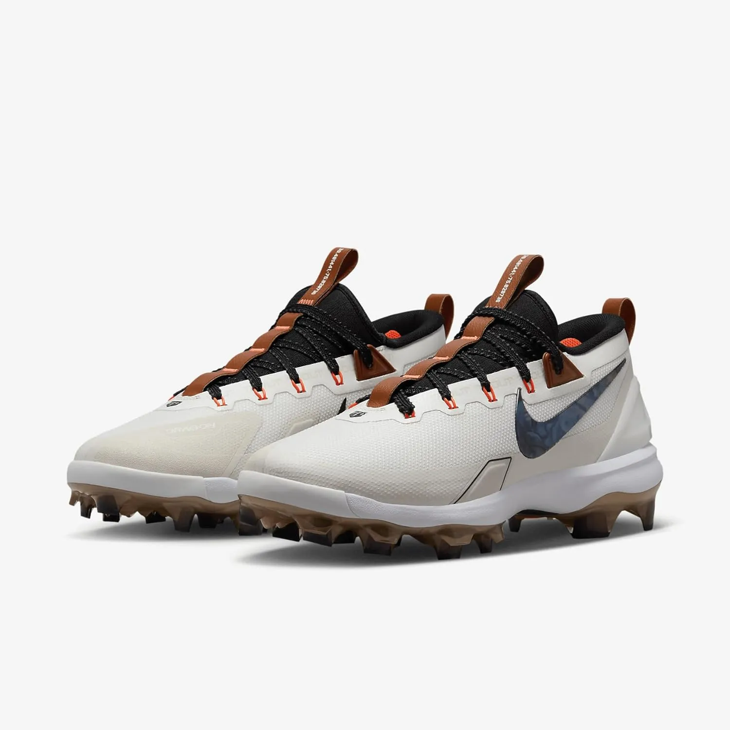 Nike Force Trout 9 Elite MCS Baseball Cleats (FZ8643-100, Summit White/Hemp/Black/Royal Pulse)