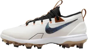 Nike Force Trout 9 Elite MCS Baseball Cleats (FZ8643-100, Summit White/Hemp/Black/Royal Pulse)