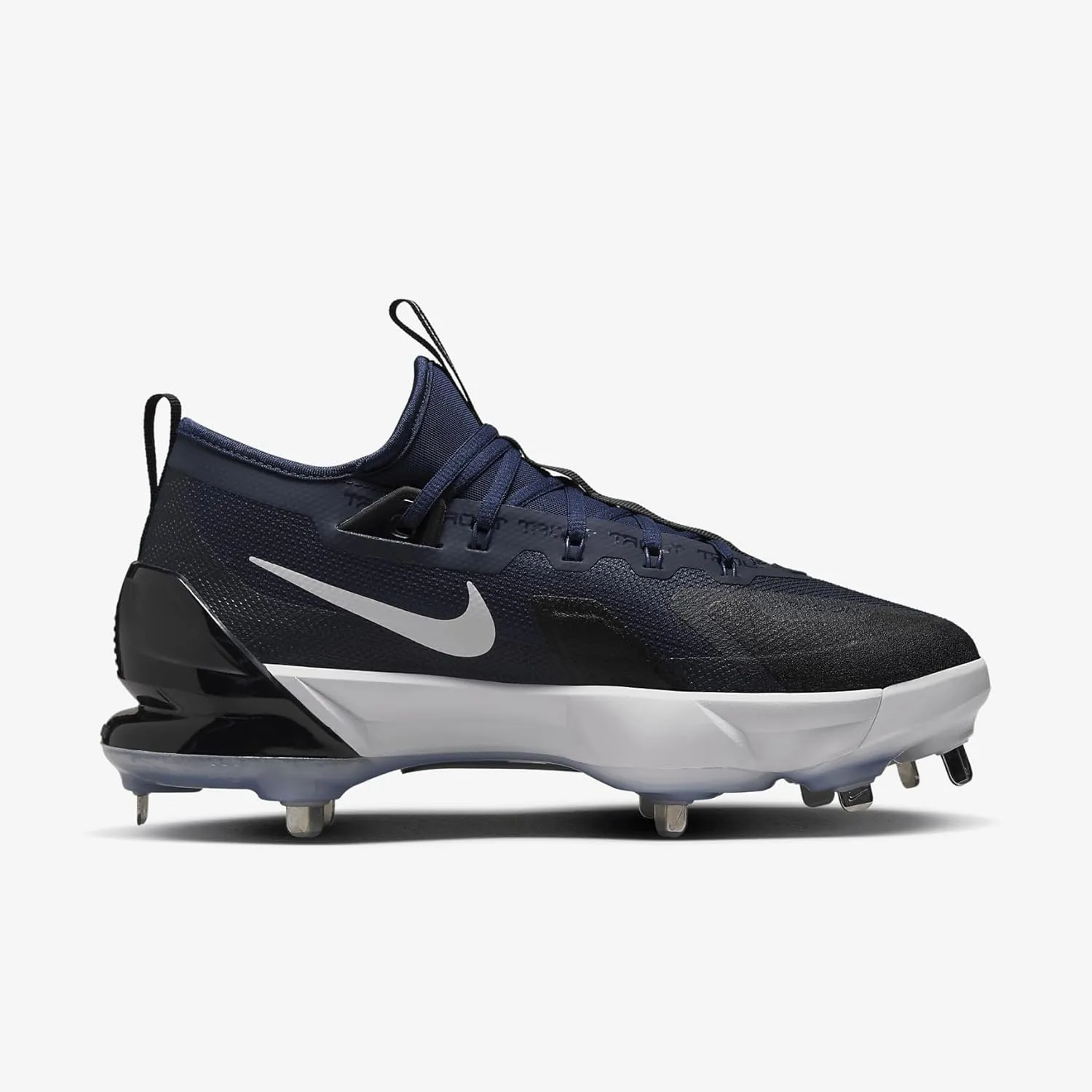 Nike Force Zoom Trout 9 Elite Baseball Cleats (FB2906-400, Midnight Navy/Dark Obsidian/Black/White)