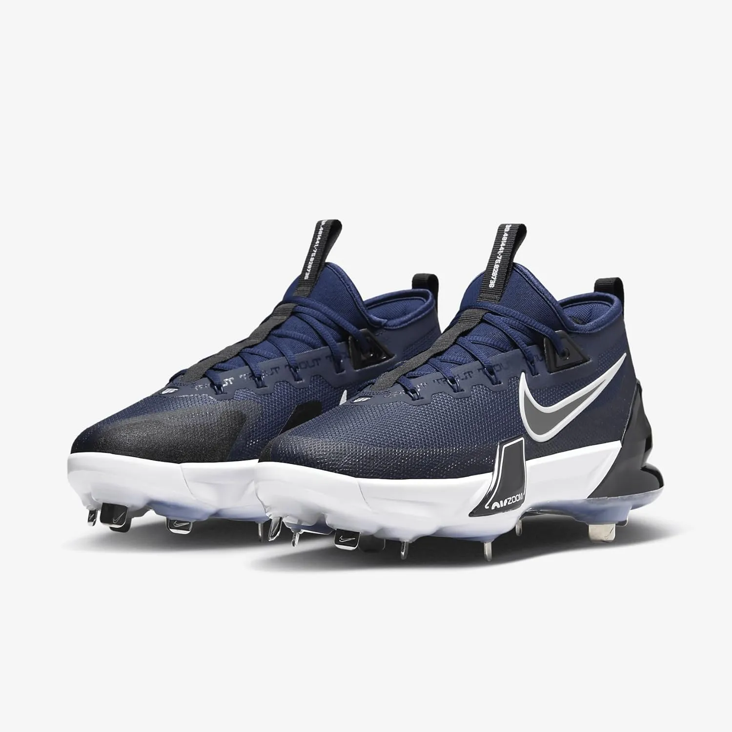 Nike Force Zoom Trout 9 Elite Baseball Cleats (FB2906-400, Midnight Navy/Dark Obsidian/Black/White)