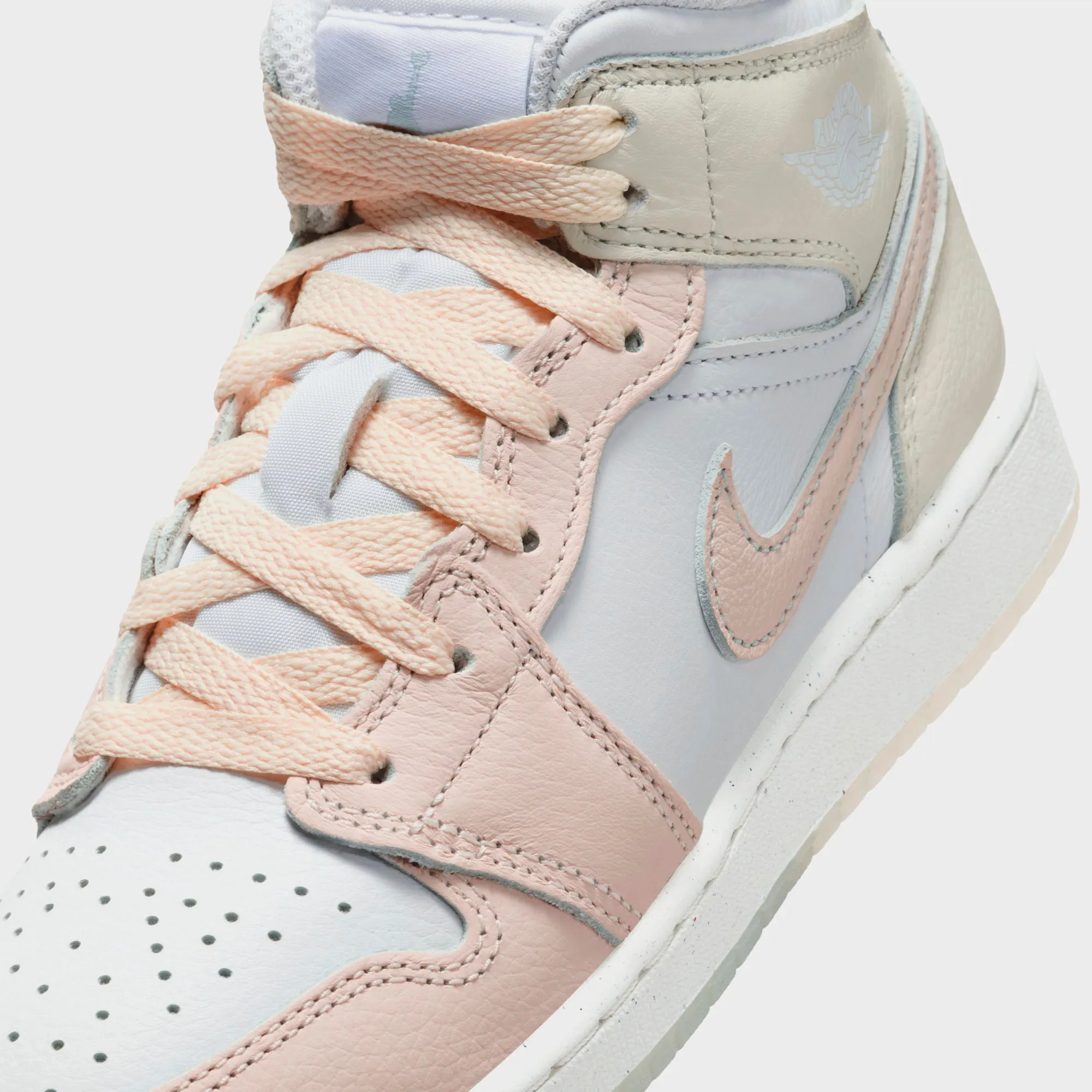 Nike GS Air Jordan 1 Mid - Sail / Sea Glass / Glacier Blue / Guava Ice