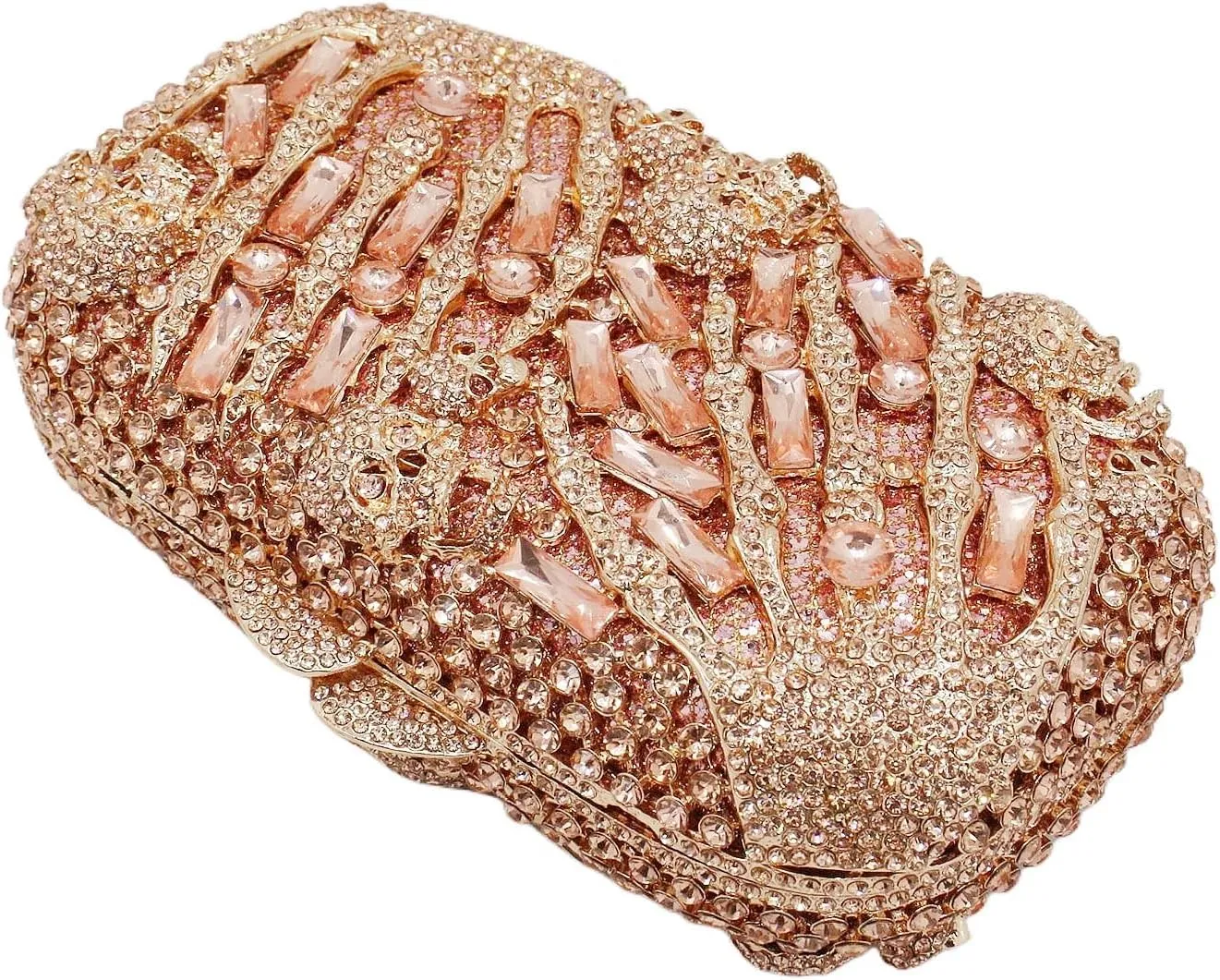 Novetly Skull Rhinestone Purse for Women Glitter Halloween Evening Bag Wedding Party Diamond Clutch Cocktail Handbag