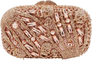 Novetly Skull Rhinestone Purse for Women Glitter Halloween Evening Bag Wedding Party Diamond Clutch Cocktail Handbag