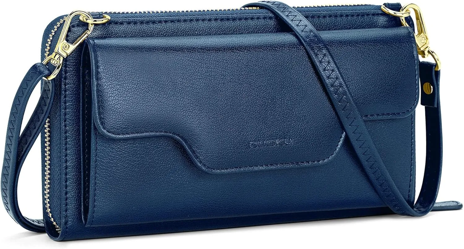 nuoku Women's Small Crossbody Shoulder Bags, Clutch Purses Wristlet Phone Wallet for Women with Credit Card Holder