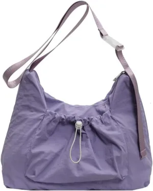 Nylon Solid Color Crossbody for Women Trendy Drawstring Dumpling Bags Shoulder Bag Underarm Bag
