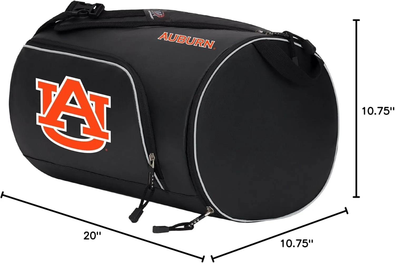 Officially Licensed NCAA "Squadron" Duffel Bag, 20" x 10.75" x 10.75", Multi Color