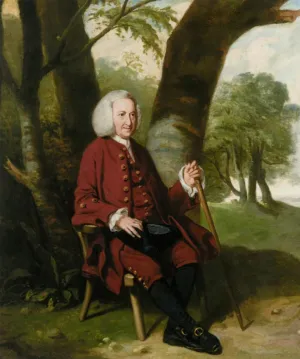 OMAiiiRTi Famous Painting Wall Art Posters Wall Print Artwork Portrait of Dr. Thomas Hanson of by Johann Zoffany Abstract Print for Home Decor 60x90cm
