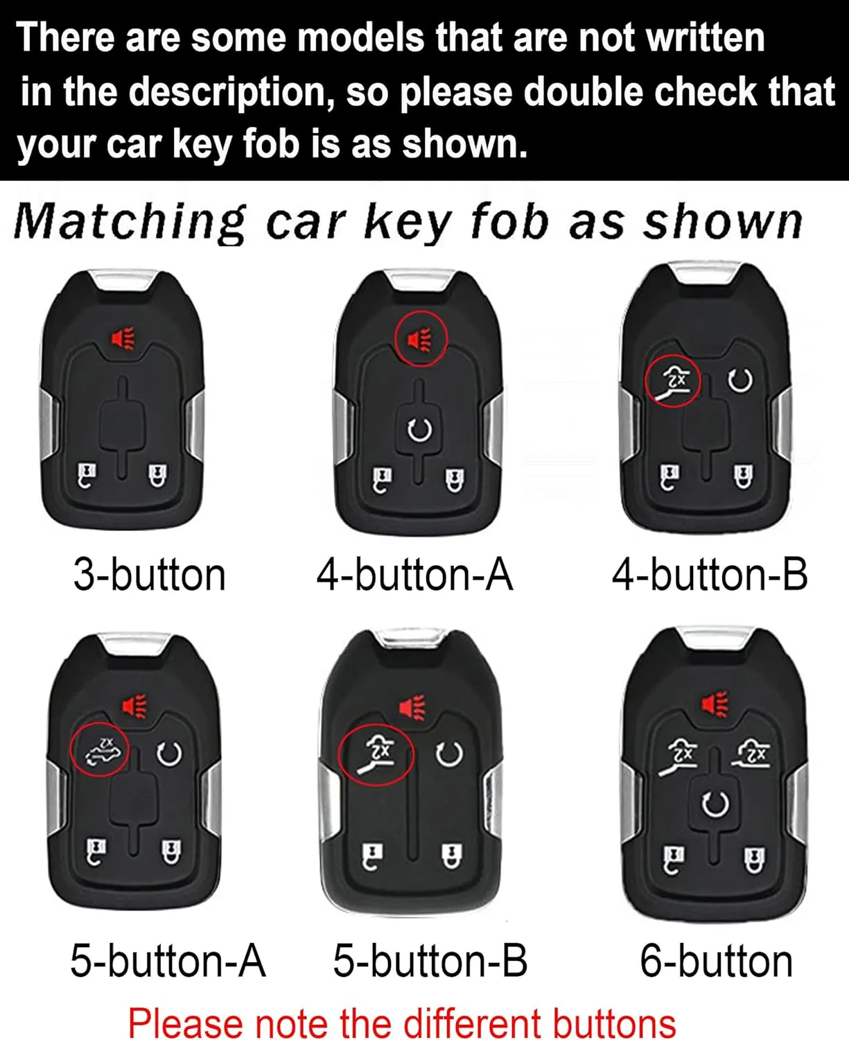 ontto 6-Button Key Fob Shell Fit for GMC Sierra 1500 2500HD 3500HD 2019-up Car Accessories,Metal Frame Key Cover Leather Key Bag,Antiscratched Car Key Case Fit for Chevrolet Suburban Tahoe,Brown