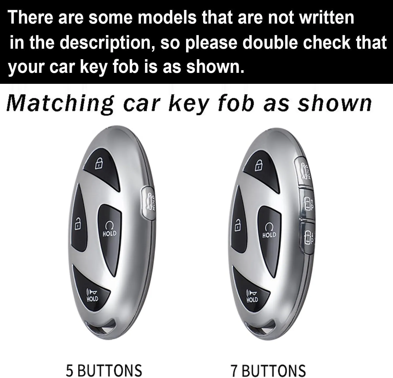 ontto Leather Key Fob Shell Fit for Hyundai 5/7 Buttons Key Fob Solid Car Key Bag for Ioniq 6 Grandeur GN7 KONA Elantra Azera Sonata Hybrid Santa fe Tucson Hybrid 2023 2024 2025,Brown