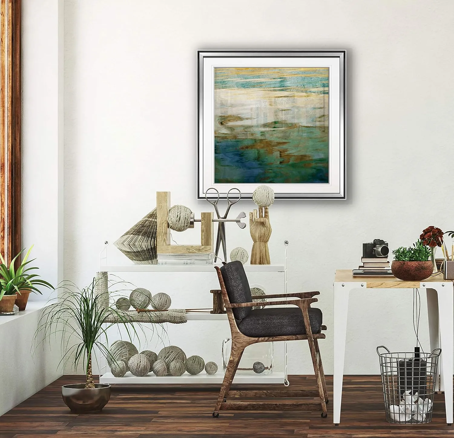 Opalescence by Danita Delimont Abstract Artwork Contemporary Art Framed Giclee Canvas Prints Wall Decor Painting - Silver Frame