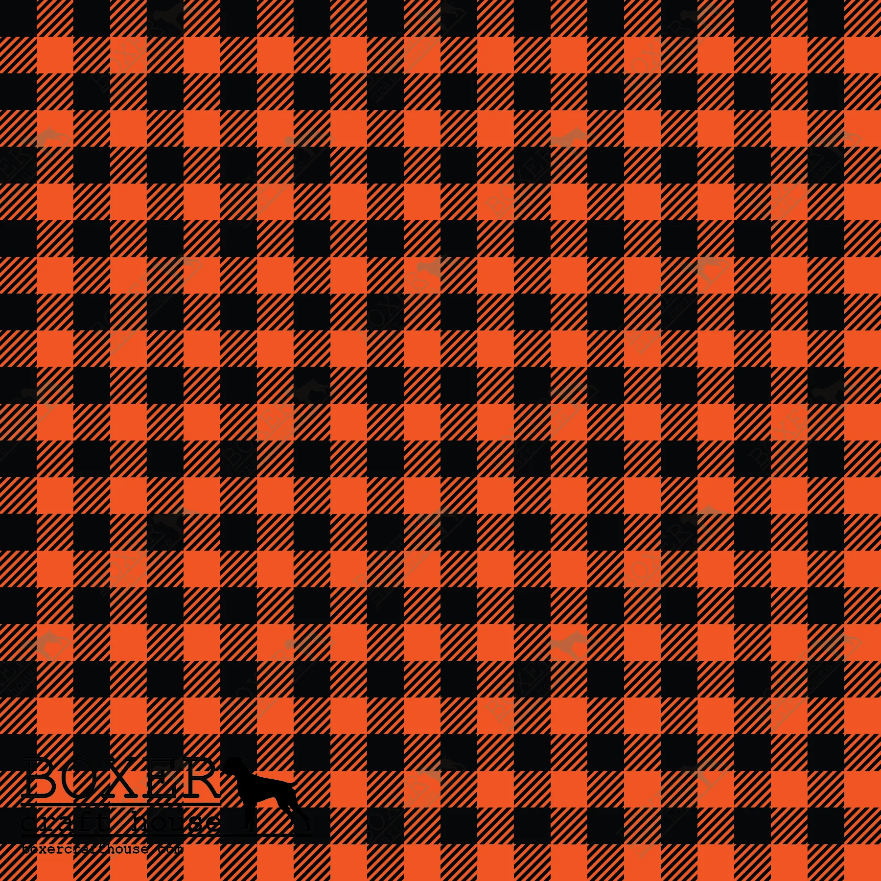Orange - Buffalo Plaid Diagonal 1/4"