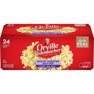Orville Redenbacher's Microwave Popcorn, Movie Theater Butter Flavor, 3.29 oz., 24-Count