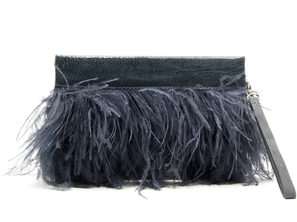 Ostrich Feather Clutch