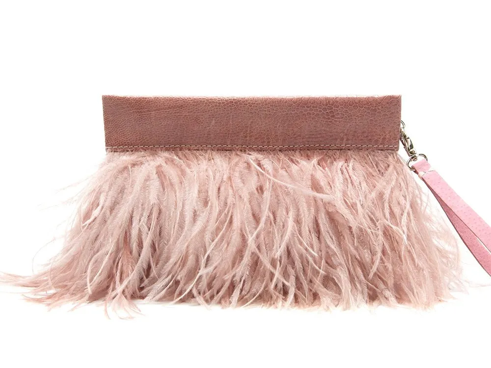 Ostrich Feather Clutch