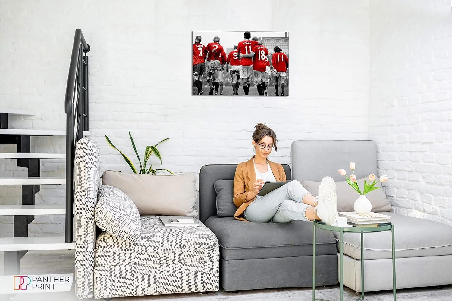 Panther Print, Canvas Wall Art, Manchester United Pictures for Walls, Legends Football Canvas Picture Print for Special Occasions (30x20 Inch)