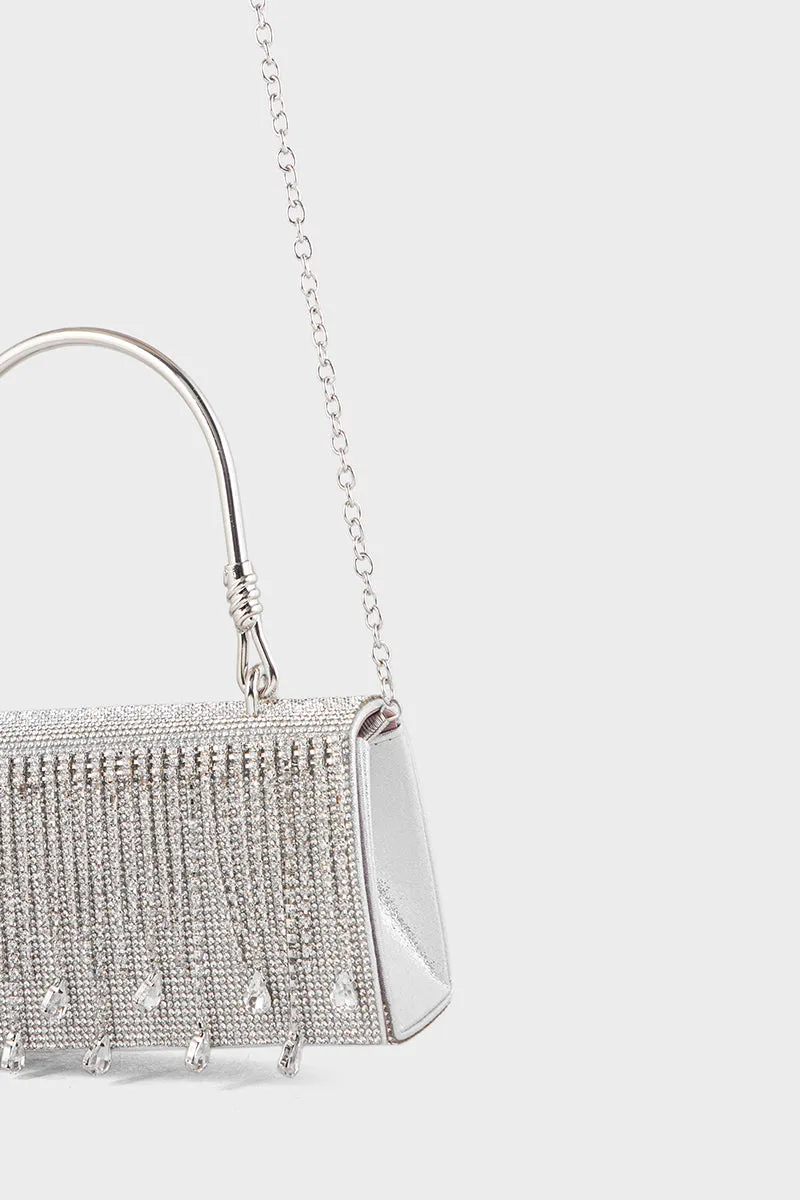Party Wear Clutch BH0119-Gun Metall