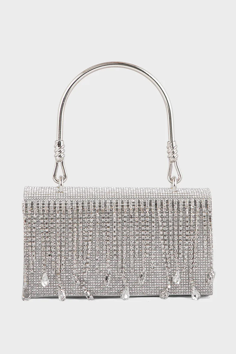 Party Wear Clutch BH0119-Gun Metall