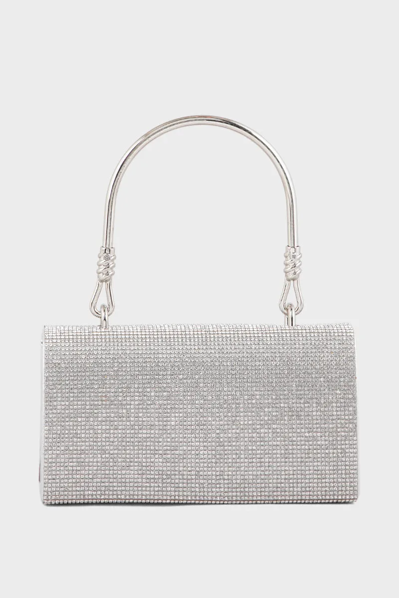 Party Wear Clutch BH0119-Gun Metall