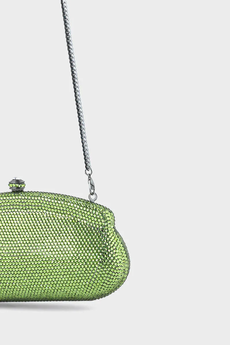 Party Wear Clutch BK4058-Olive