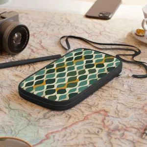 Passport Wallet - Deco Aqua Ringlets