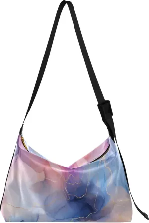 Patches of Buttons with Colors Cross Body Shoulder Bag Leather, Women's Shoulder Bag, Leather Shoulder Bag