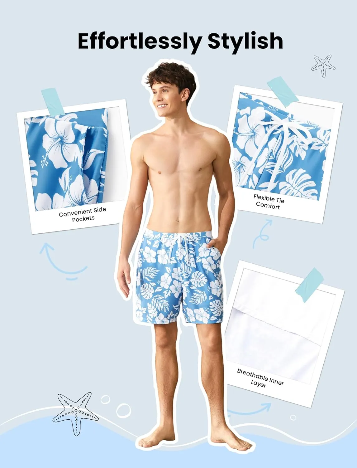 PATPAT Matching Swimsuits for Couples - Spaghetti Strap Bikini Set or Swim Trunks Bathing Suits Hawaiian Beach Swimwear