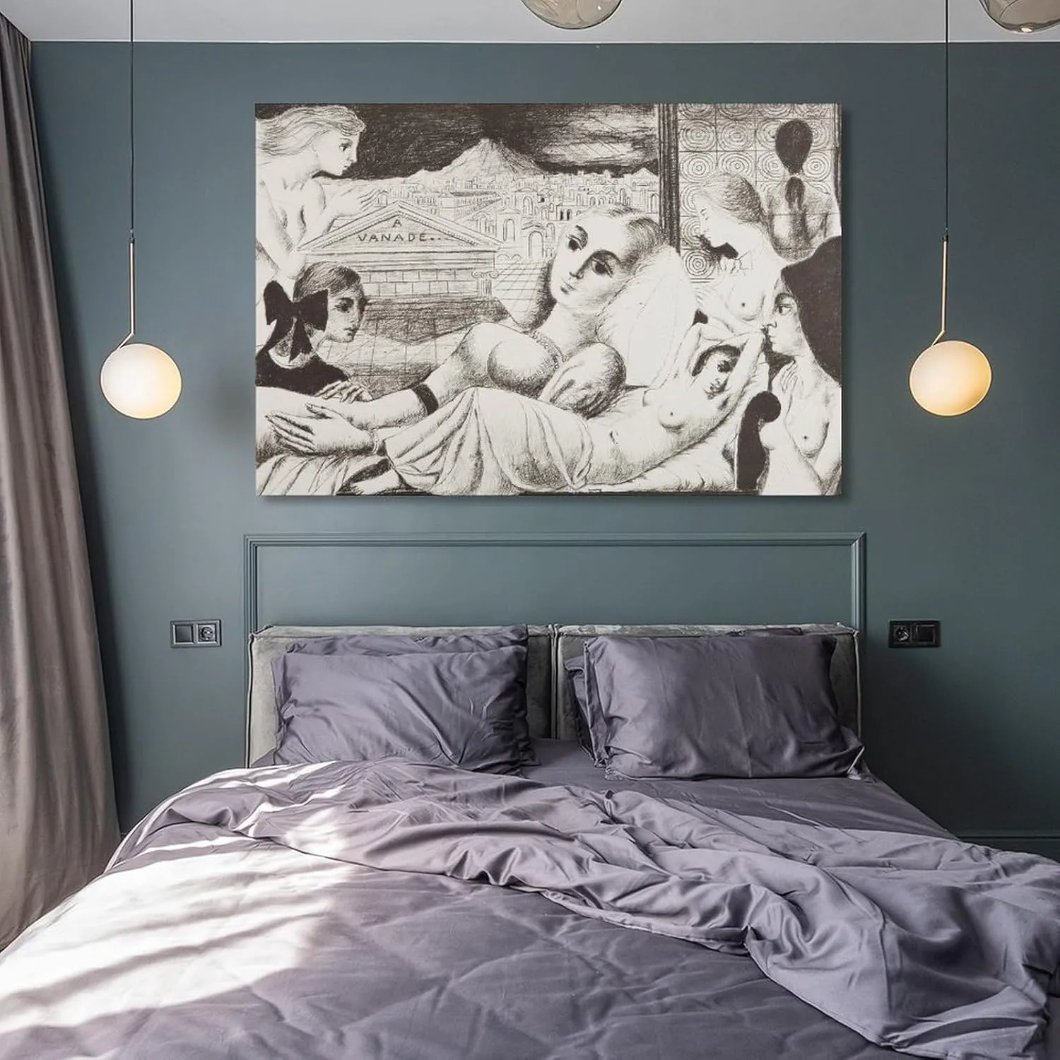 Paul Delvaux Posters Print (13) Room Aesthetic Poster Print Art Wall Painting Canvas Posters Gifts Modern Bedroom Decor 20x30inch(50x75cm)