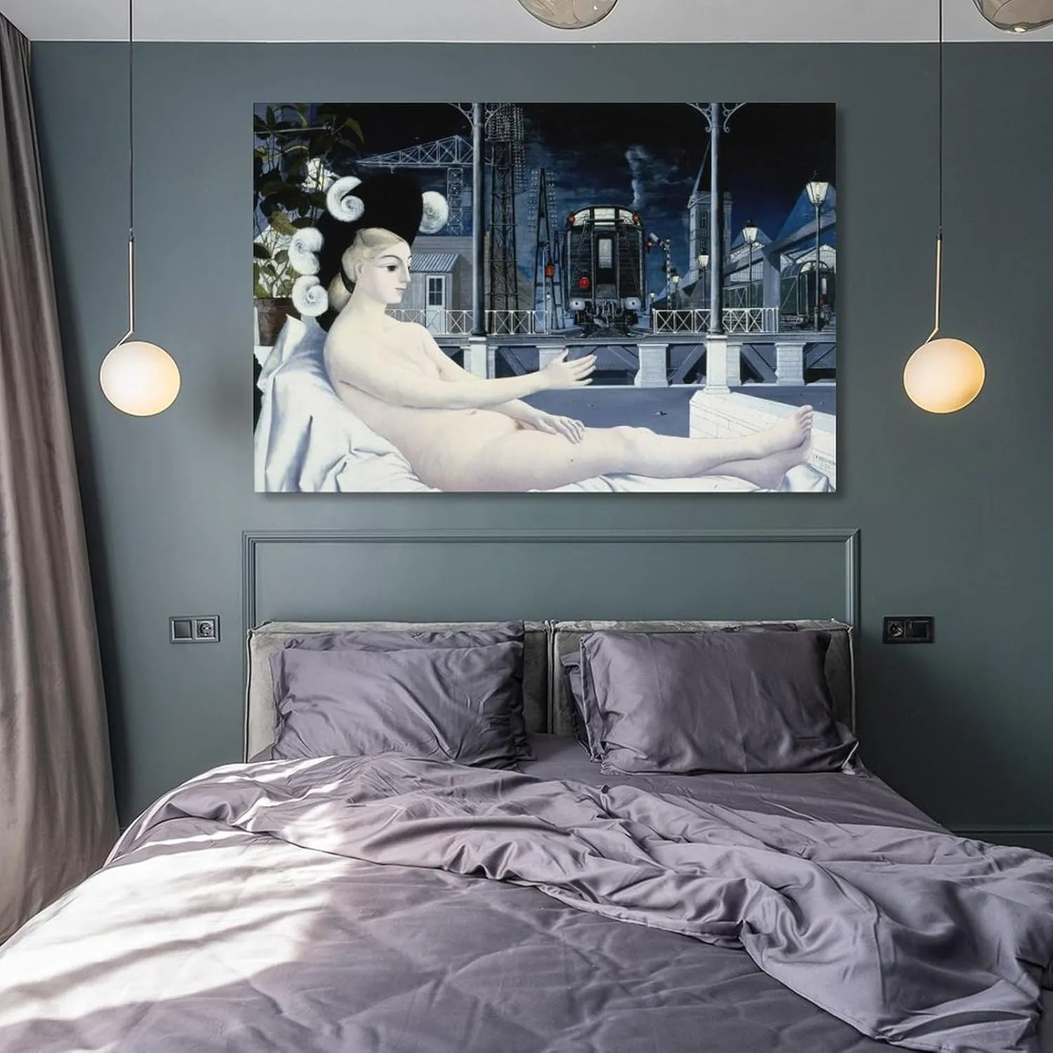 Paul Delvaux Posters Print (2) Poster Decorative Painting Canvas Wall Art Living Room Posters Bedroom Painting 16x24inch(40x60cm)