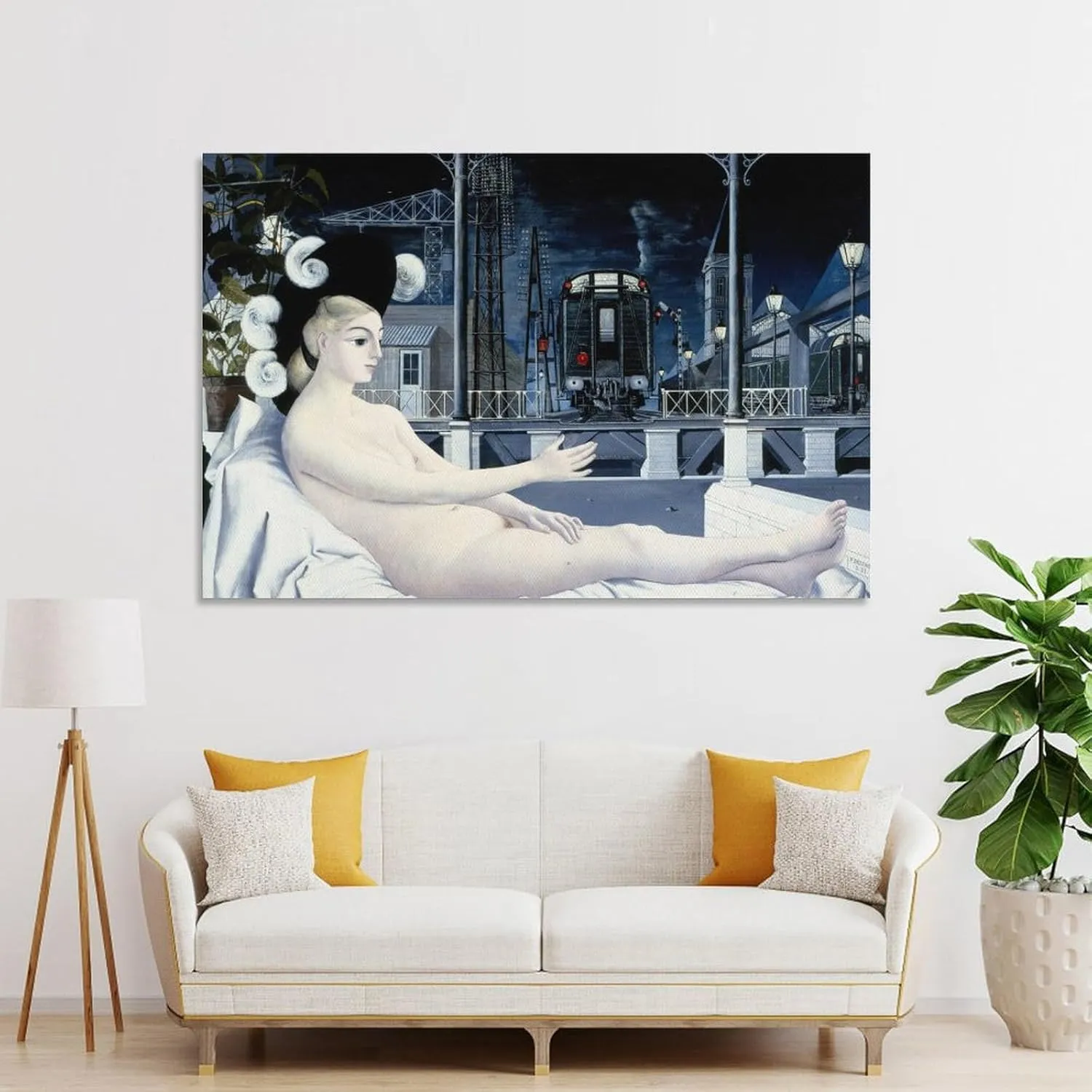 Paul Delvaux Posters Print (2) Poster Decorative Painting Canvas Wall Art Living Room Posters Bedroom Painting 16x24inch(40x60cm)