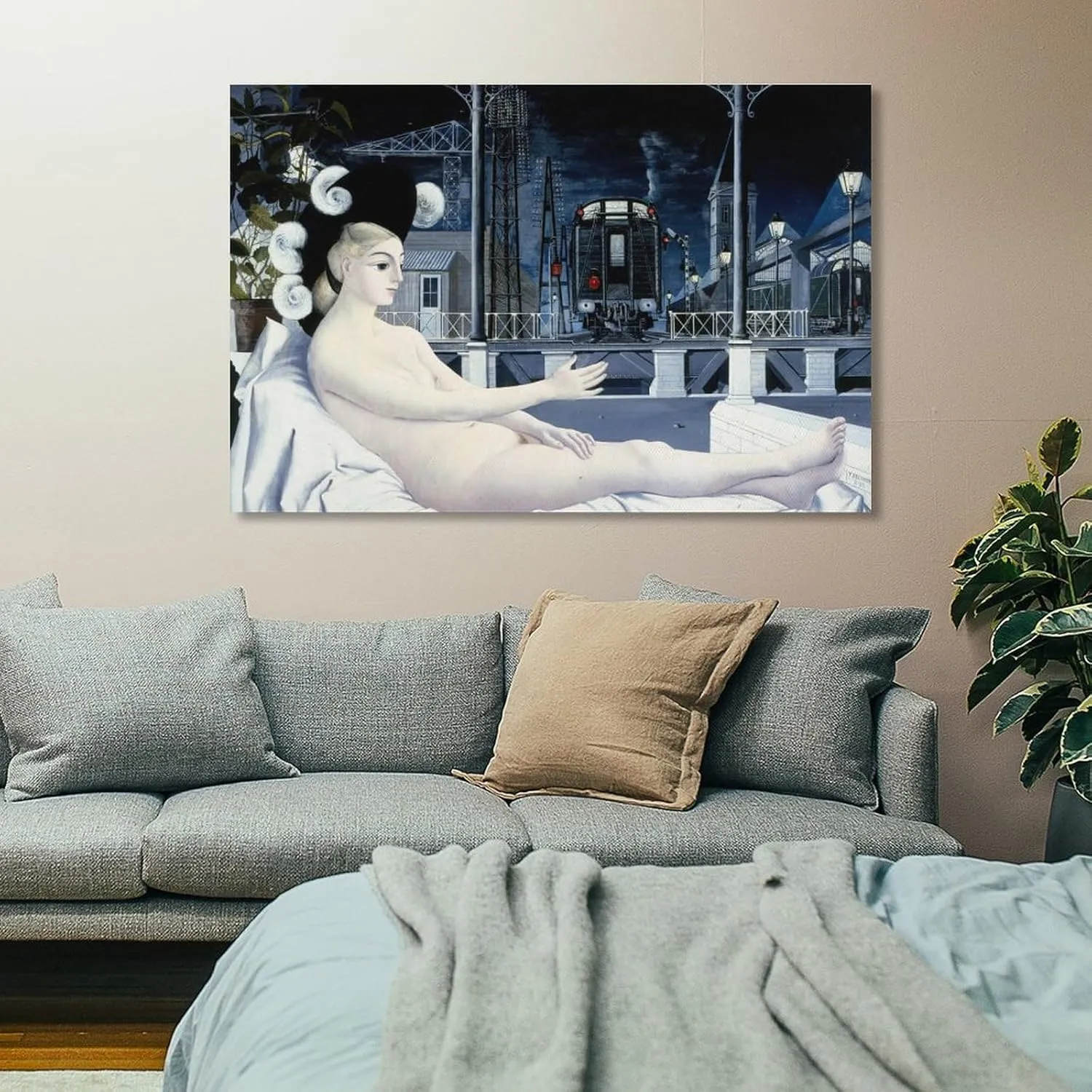 Paul Delvaux Posters Print (2) Poster Decorative Painting Canvas Wall Art Living Room Posters Bedroom Painting 16x24inch(40x60cm)
