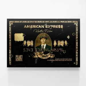 Peaky Blinders Thomas Shelby Tommy Wall Art American Express, Iconic Movie Amex, Entrepreneur Motivational Canvas