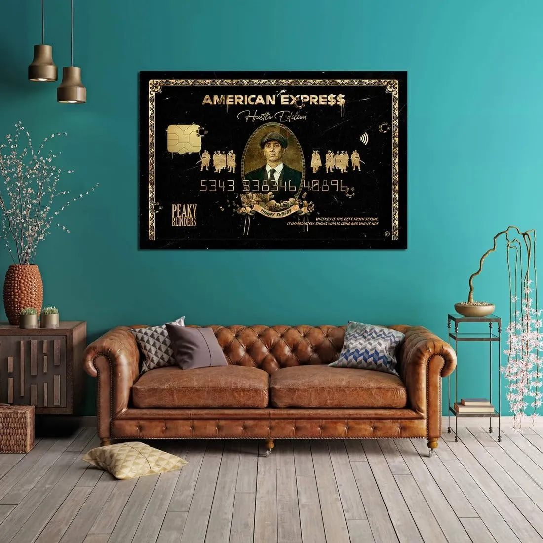 Peaky Blinders Thomas Shelby Tommy Wall Art American Express, Iconic Movie Amex, Entrepreneur Motivational Canvas