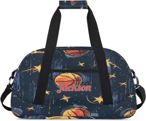 Personalized Basketball Duffel Bag for Boys, Custom Gym Bag Overnight Bags for Travel Weekender Practice