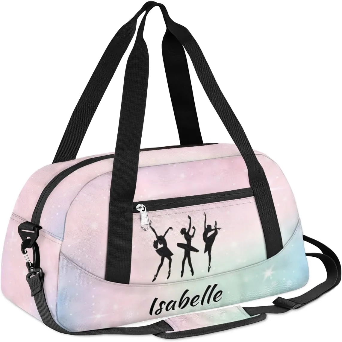 Personalized Dance Duffel Bag for Girls - Customized, Water-Resistant, Multipurpose - Color 29 - 18.5 x 9.44 x 7.87 inches