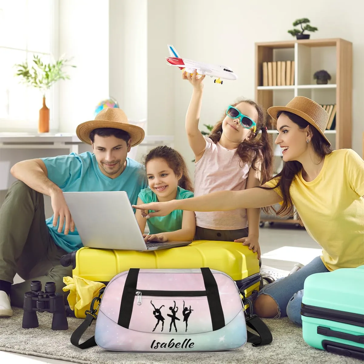 Personalized Dance Duffel Bag for Girls - Customized, Water-Resistant, Multipurpose - Color 29 - 18.5 x 9.44 x 7.87 inches
