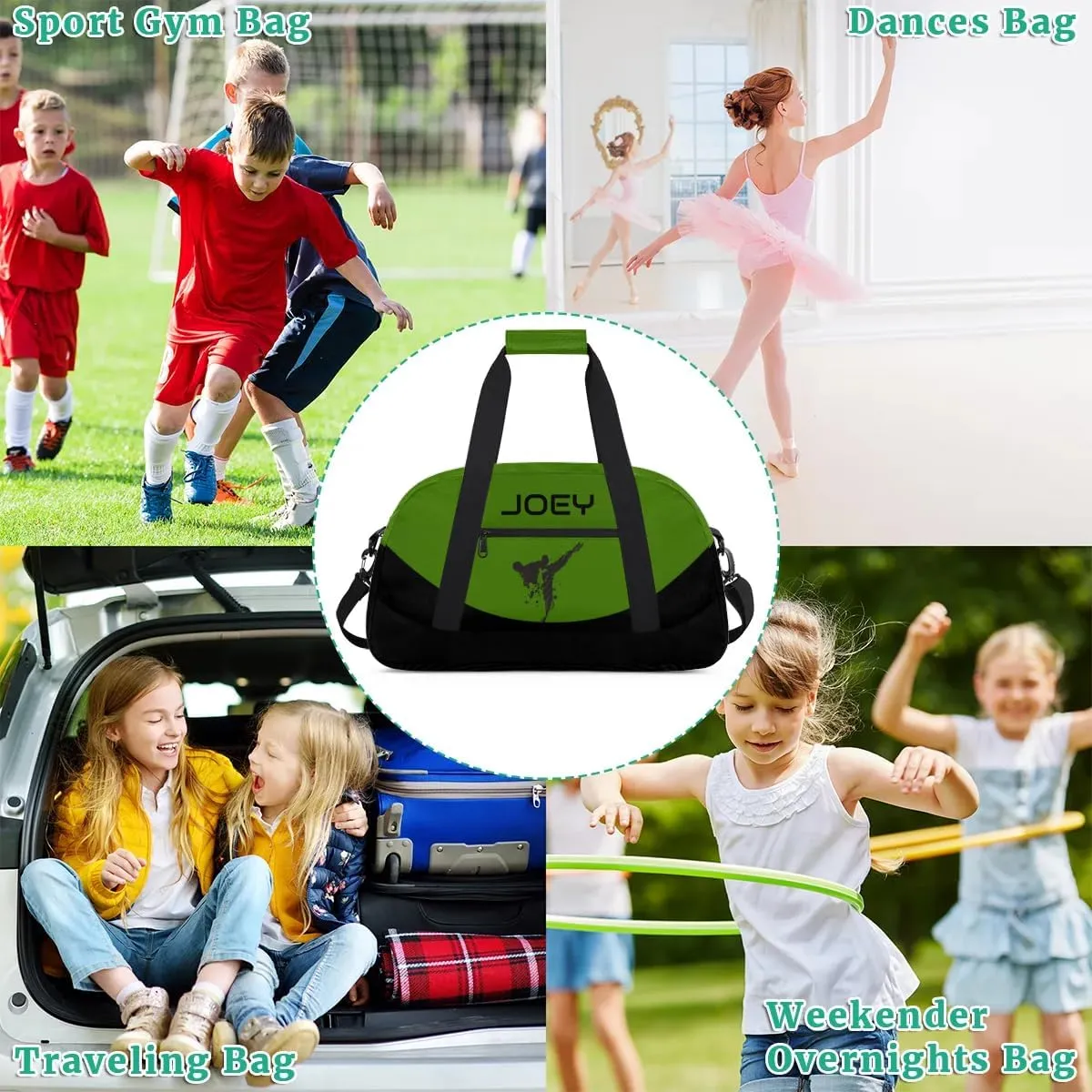 Personalized Martial Art Bag Duffel Bag for Boys Girls, Custom Taekwondo Karate Bag for Travel Weekender Practice Art