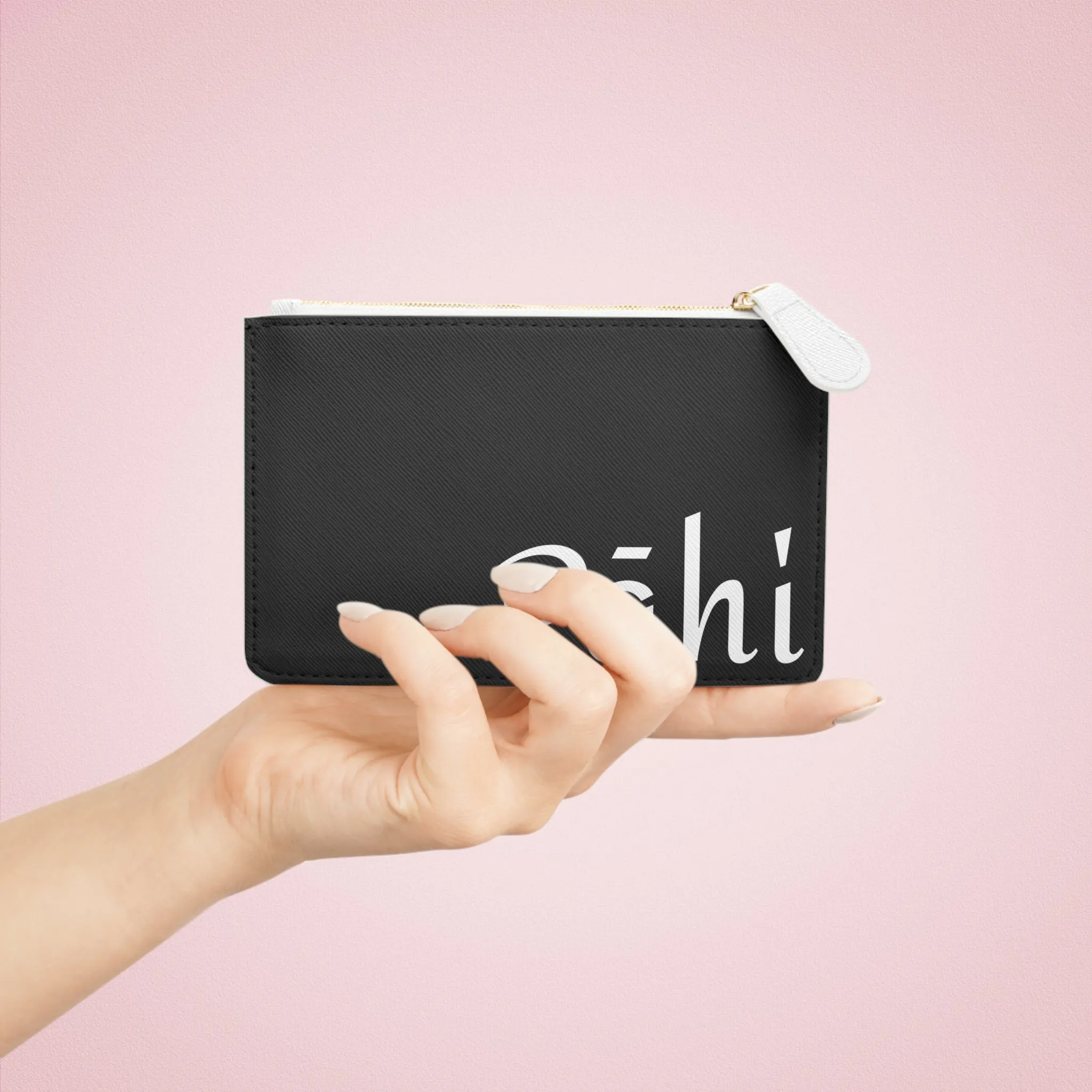 Pāhi/Purse Mini Clutch Bag - black