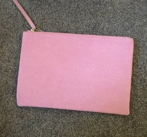 Pink Zip Top Clutch