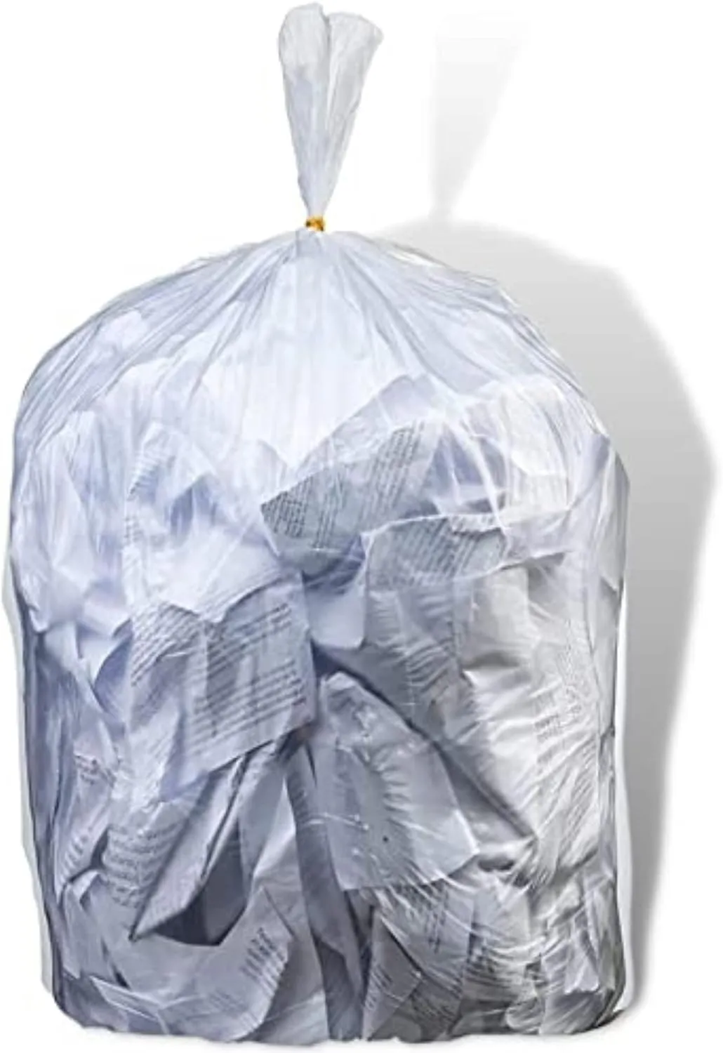 Plasticplace 32-33 Gallon Trash Bags │ 16 Microns │ Clear High Density Garbage Can Liners │ 33” x 40” (250 Count)