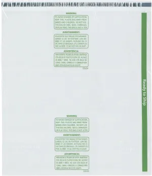 Plymor Ready to Ship 1.5 Mil Wicketed Poly Bags with Permanent Adhesive Strip and Suffocation Warning, 22" x 24" (Case of 300)