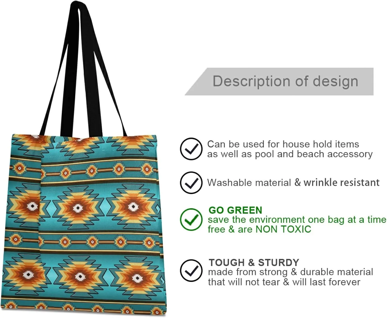 Poeticcity Women Grocery Tote Bag, Canvas Shoulder Bags, Women Handbag for Outdoors