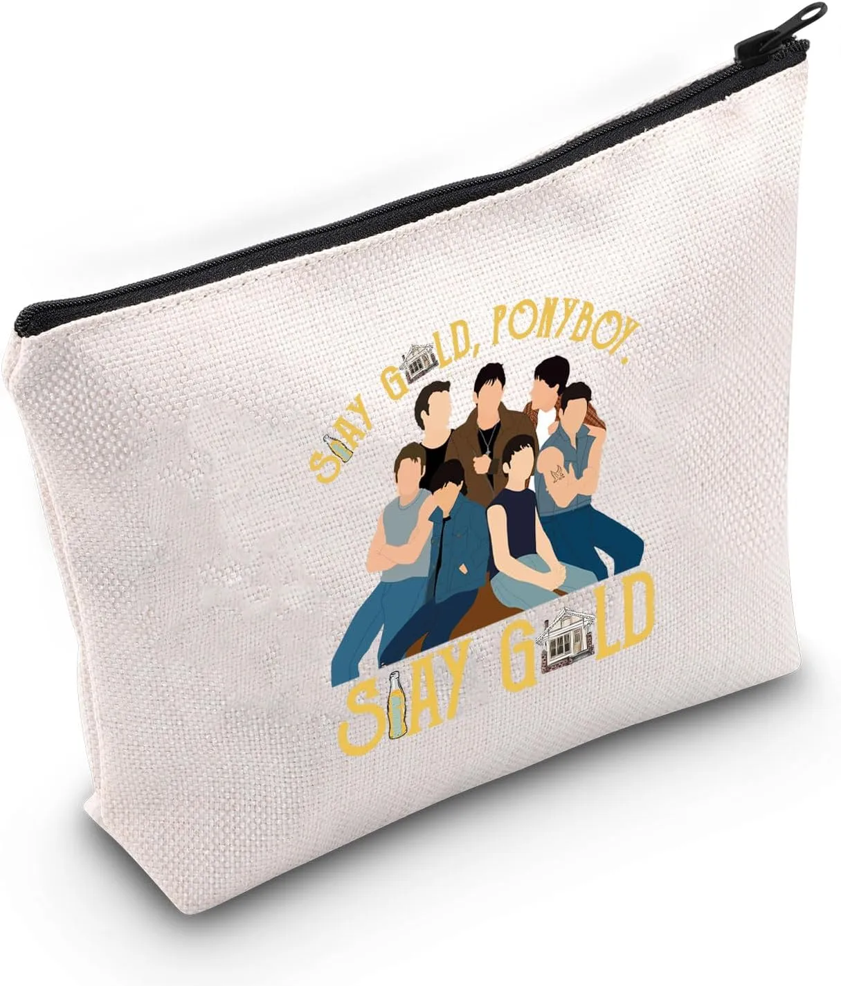 POFULL 80s Movie Inspired Gift Ponyboy TV Show Fans Cosmetic Bag (Stay Gold bag)