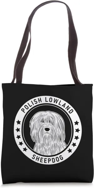 Polish Lowland Sheepdog Fan design Tote Bag