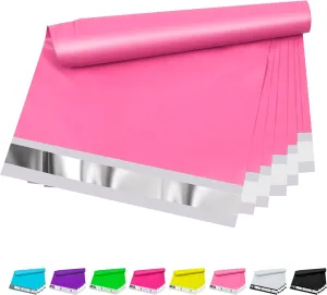 Poly Mailers 10x13 Inch 100 Pcs - Pink Waterproof Shipping Envelopes for Small Business with Tear Resistance and Self-Sealing Feature - Ideal Packaging Bags for Mailing, Shipping, and More