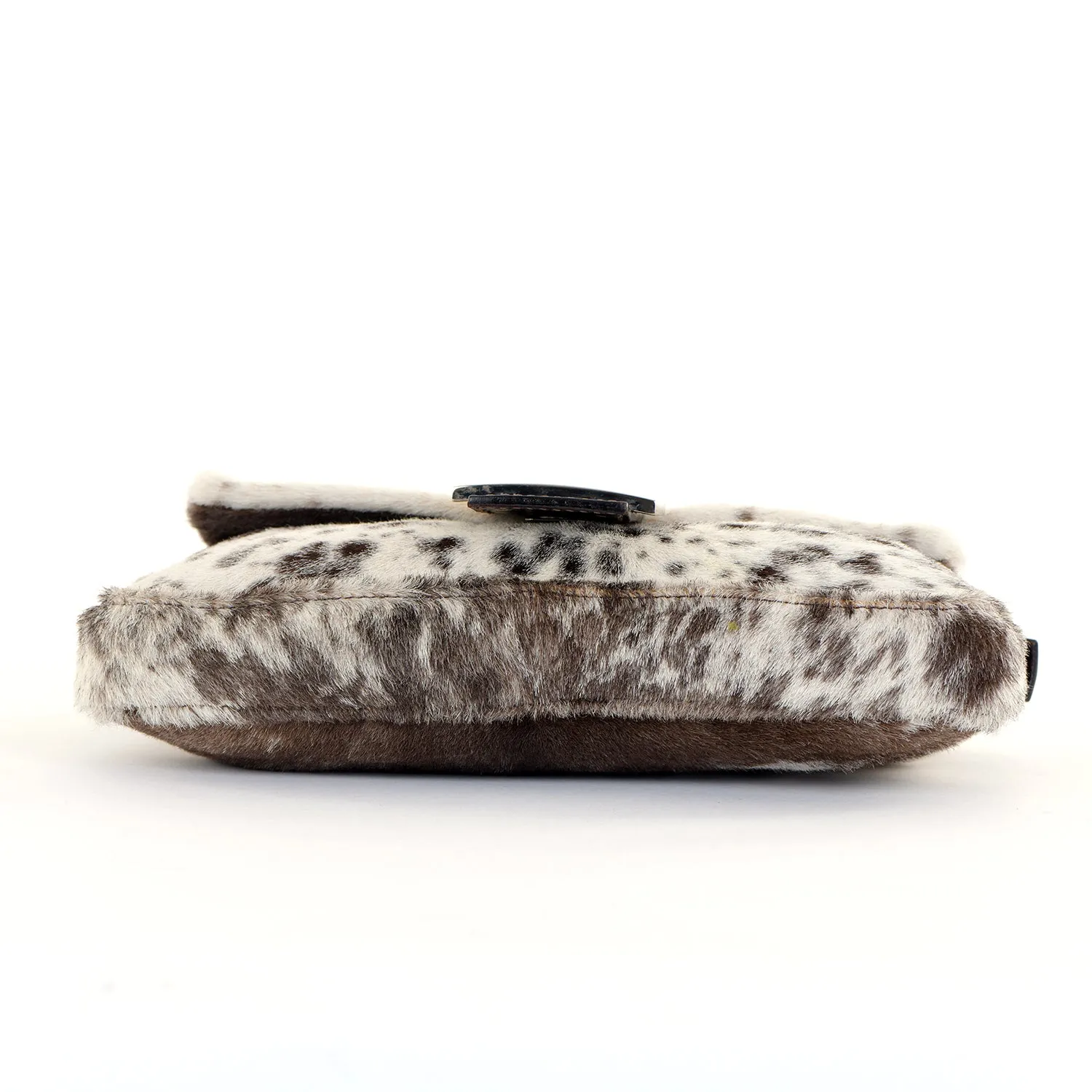 Pony Hair Cow Print Baguette Bag